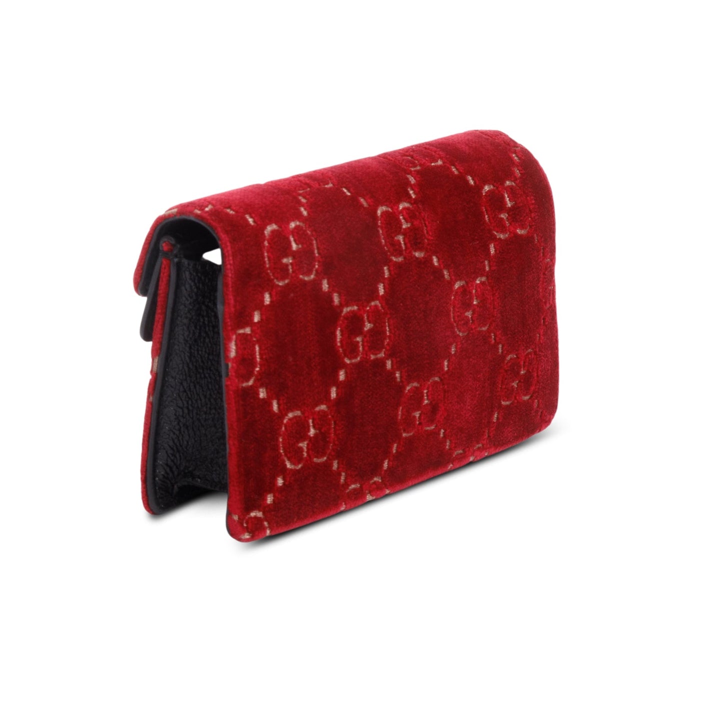 Gucci Red GG Embossed Velvet Dionysus Super Mini Bag
