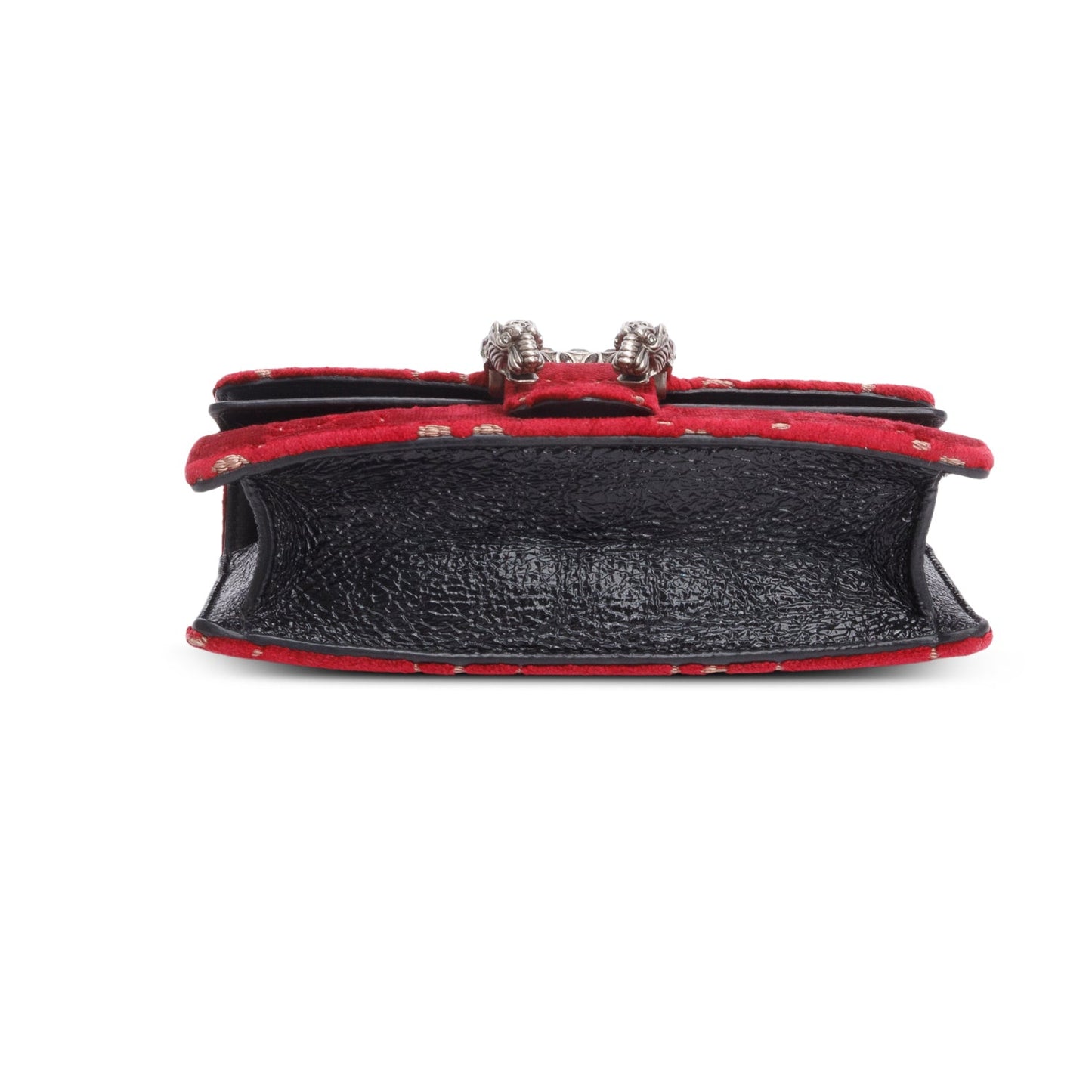 Gucci Red GG Embossed Velvet Dionysus Super Mini Bag