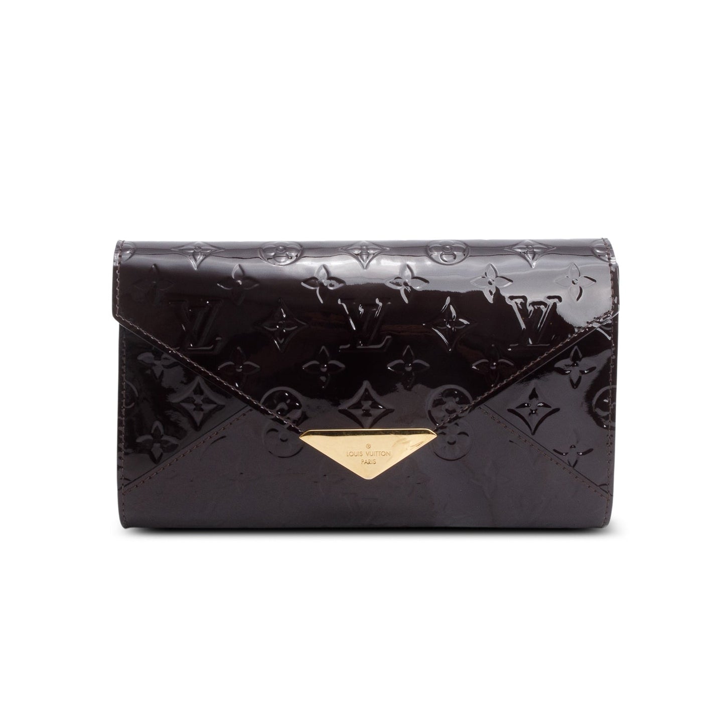 Louis Vuitton Burgundy Monogram Vernis Mira Chain Wallet