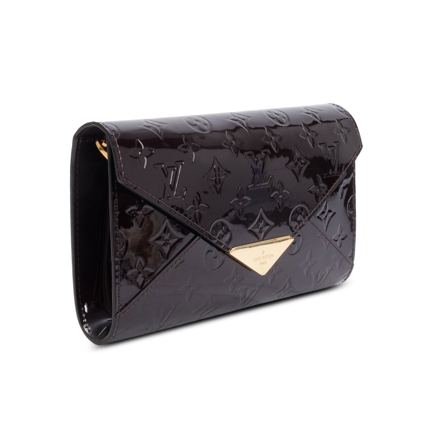 Louis Vuitton Burgundy Monogram Vernis Mira Chain Wallet