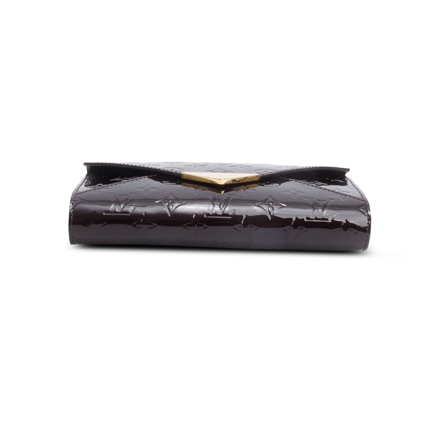 Louis Vuitton Burgundy Monogram Vernis Mira Chain Wallet