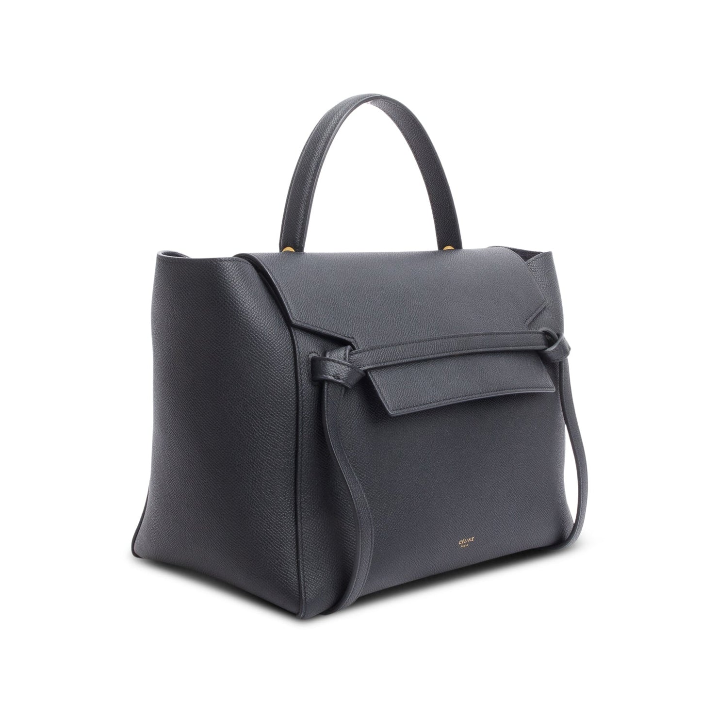 Celine Black Grained Leather Mini Belt Bag