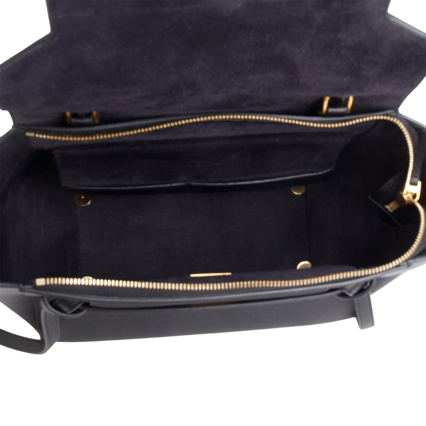 Celine Black Grained Leather Mini Belt Bag