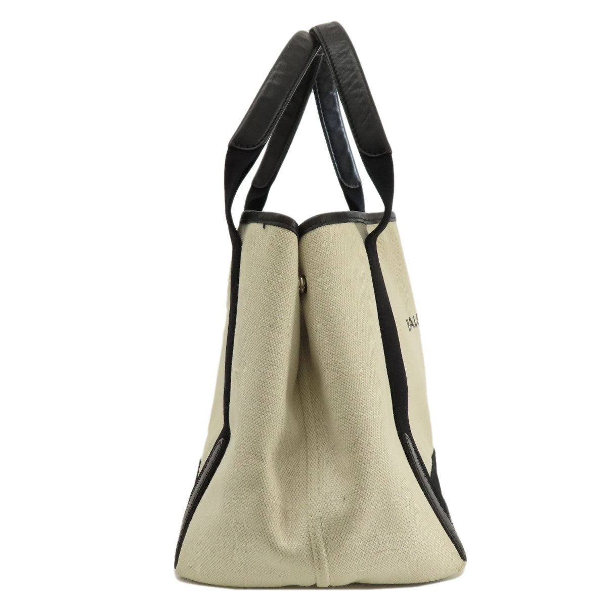 BALENCIAGA Tote Bag 339933 canvas white Navy kabas S