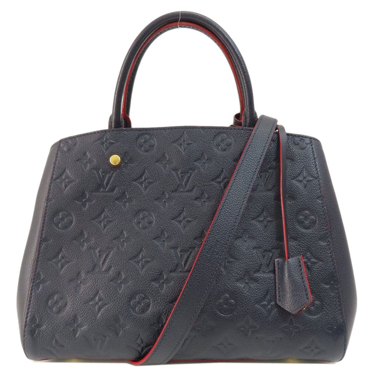 LOUIS VUITTON Handbag M42746 Ann Platt Navy Montaigne MM Marine Rouge