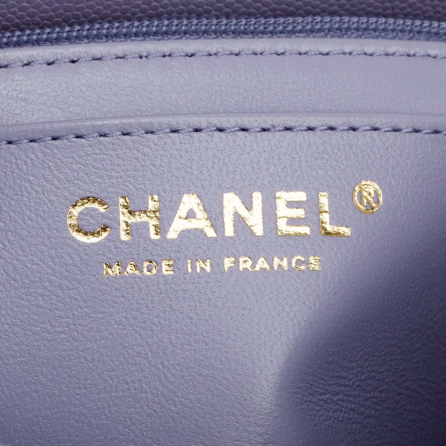 Chanel 2024 Purple Quilted Caviar Leather Mini Top Handle Flap Bag