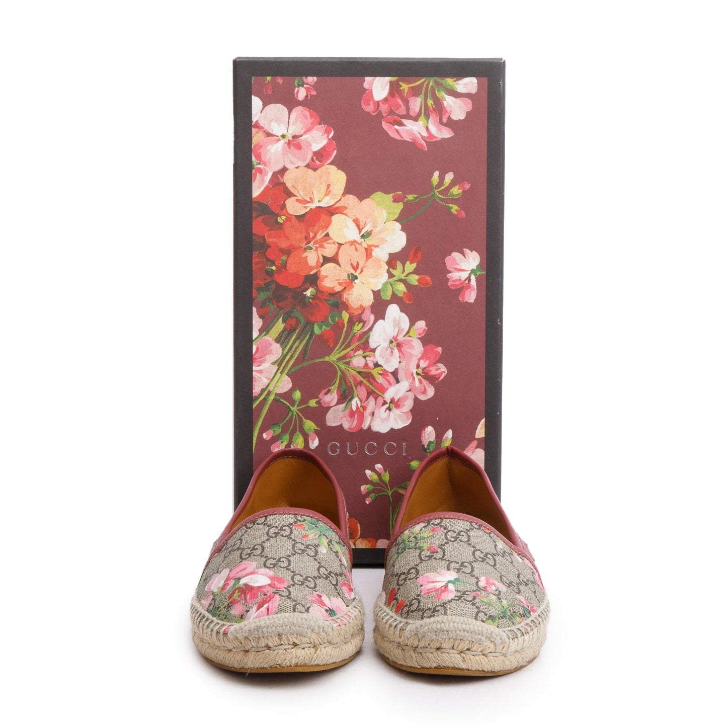 Gucci GG Supreme Blooms Espadrille, Size 38.5