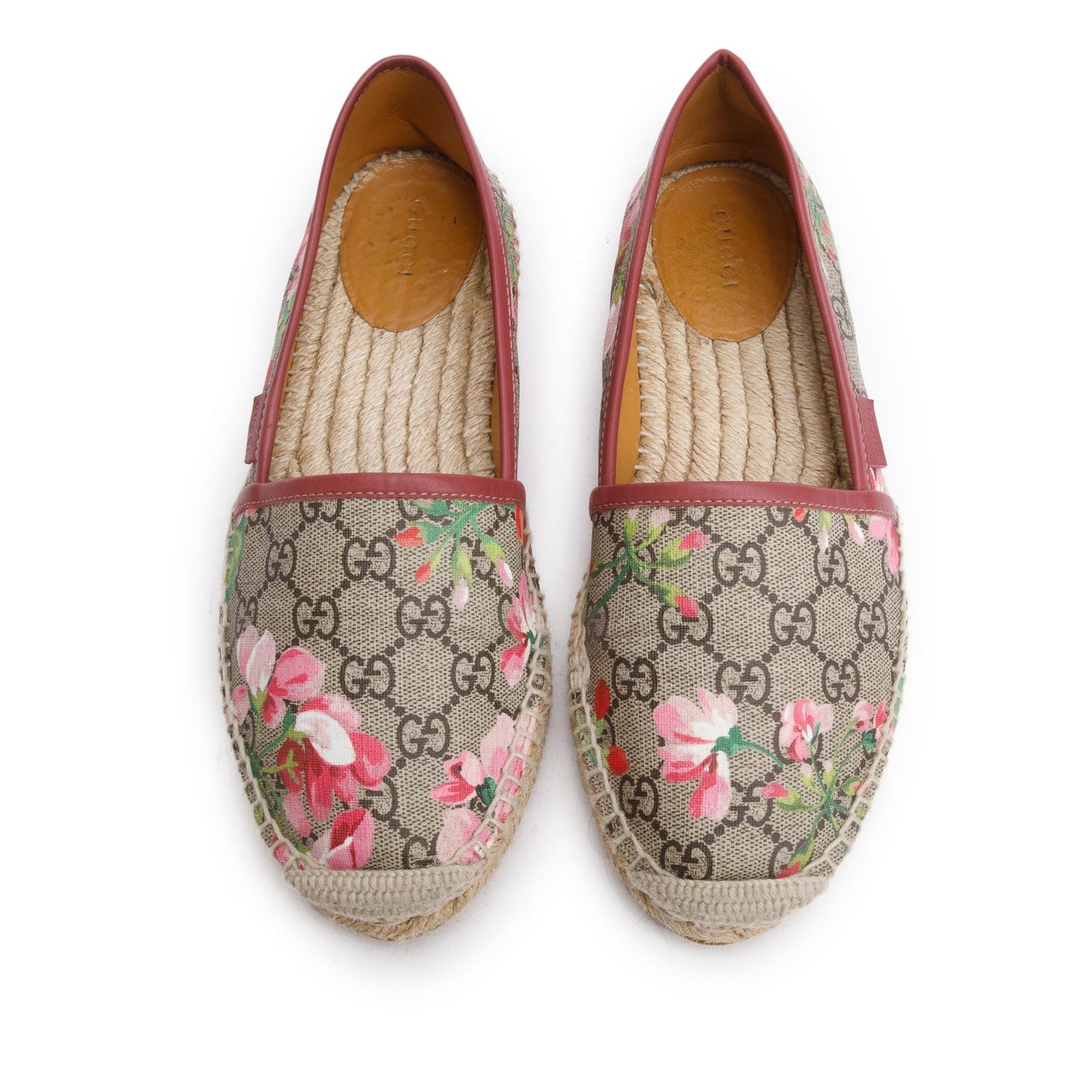 Gucci GG Supreme Blooms Espadrille, Size 38.5