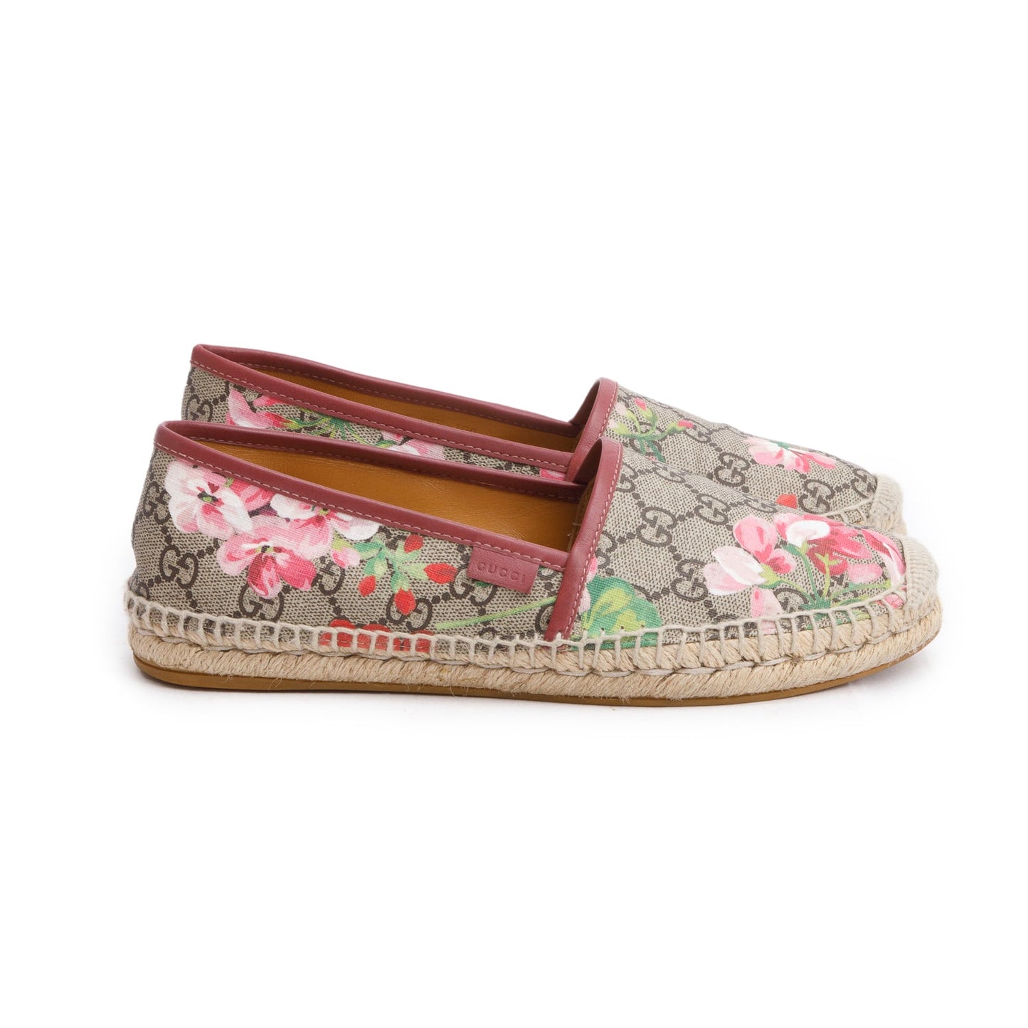 Gucci GG Supreme Blooms Espadrille, Size 38.5