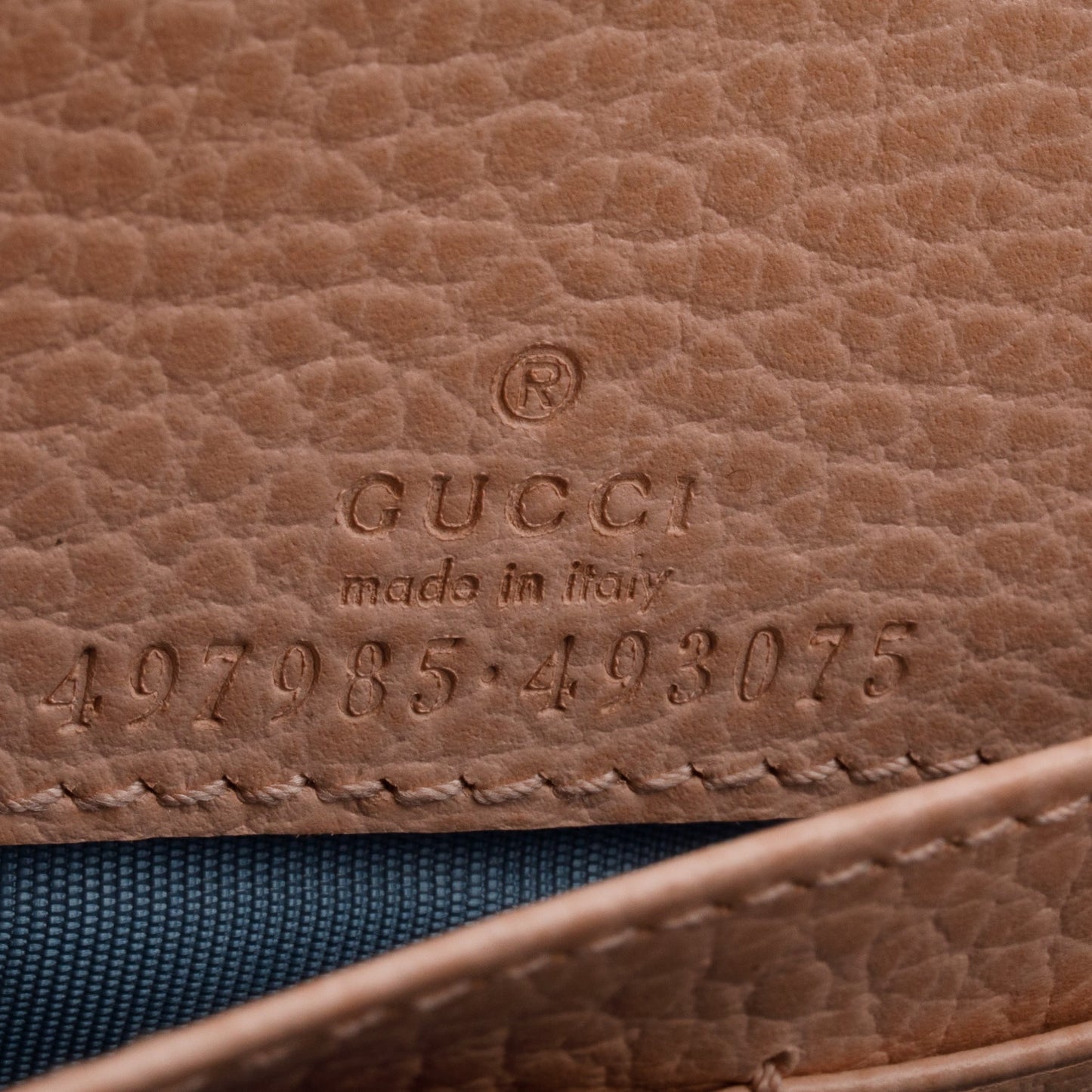 Gucci Grey/Pink Mini GG Marmont Chain Wallet