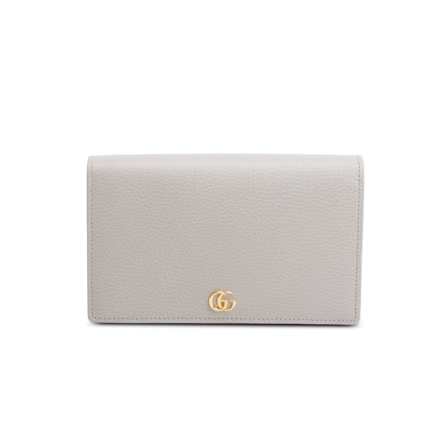 Gucci Grey/Pink Mini GG Marmont Chain Wallet