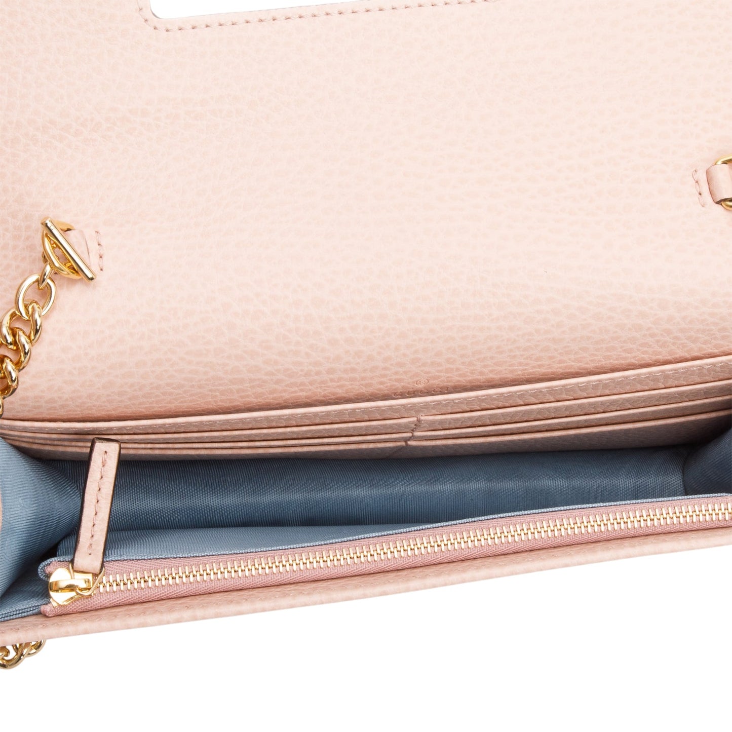 Gucci Grey/Pink Mini GG Marmont Chain Wallet