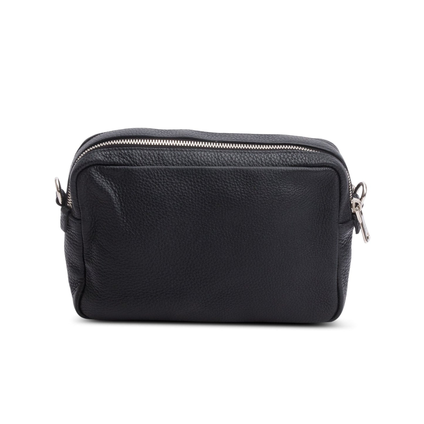 Prada Black Vitello Daino Soft Medium Double Zip Shoulder Bag