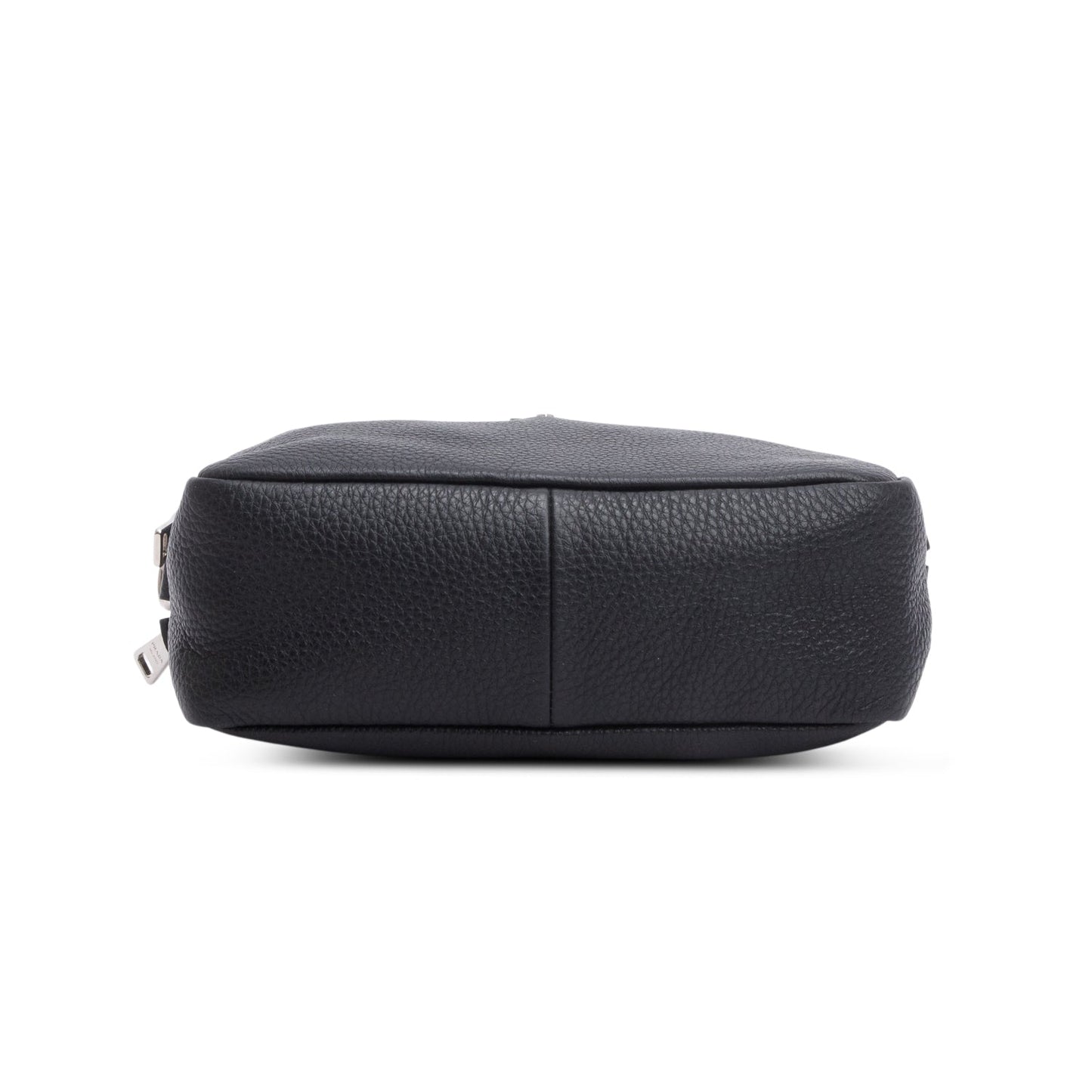 Prada Black Vitello Daino Soft Medium Double Zip Shoulder Bag