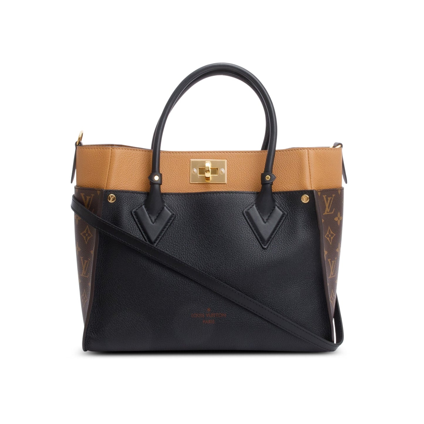 Louis Vuitton 2020 Monogram Black Calfskin On My Side MM