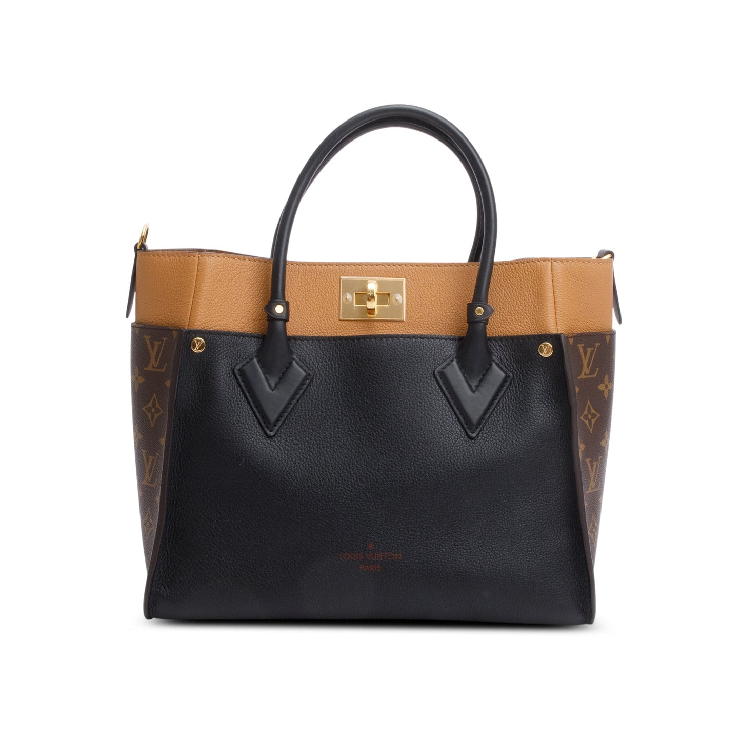 Louis Vuitton 2020 Monogram Black Calfskin On My Side MM