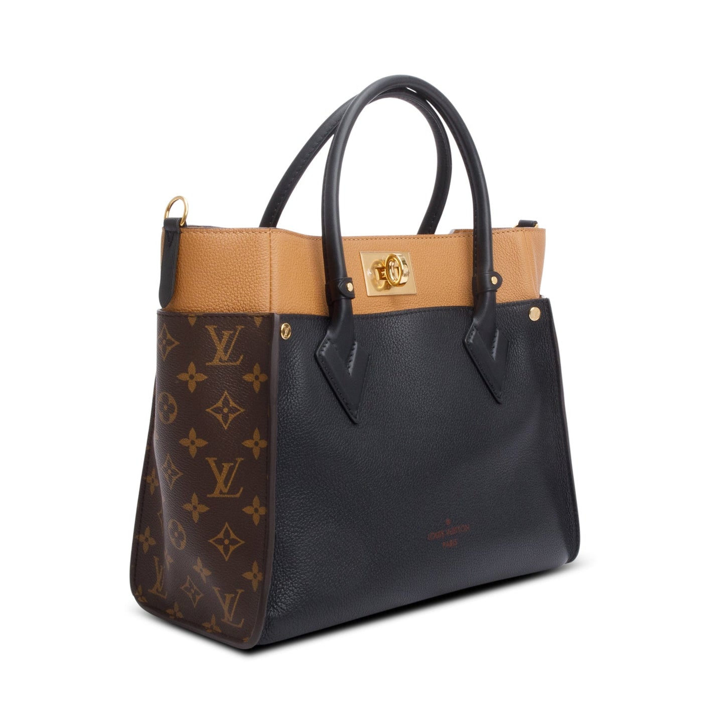 Louis Vuitton 2020 Monogram Black Calfskin On My Side MM