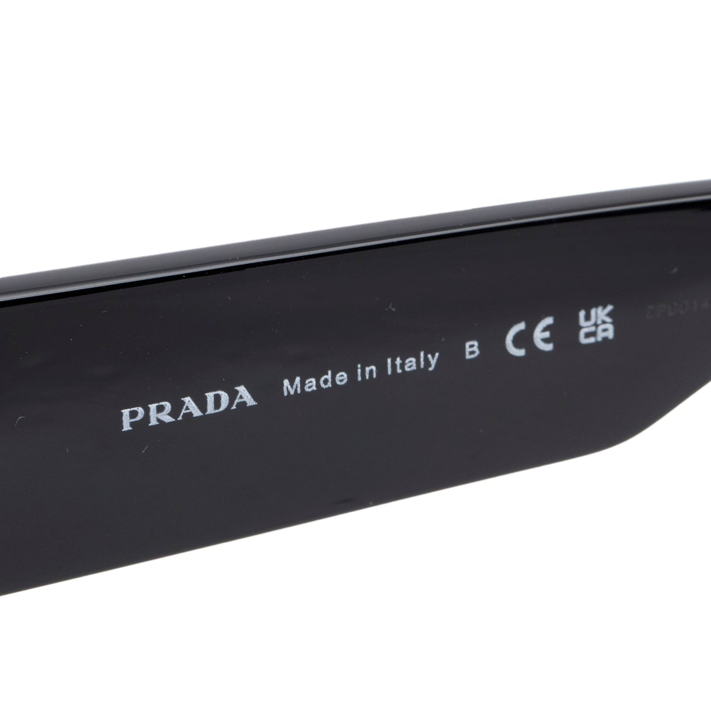 Prada SPRA13 Black Oval Acetate Sunglasses