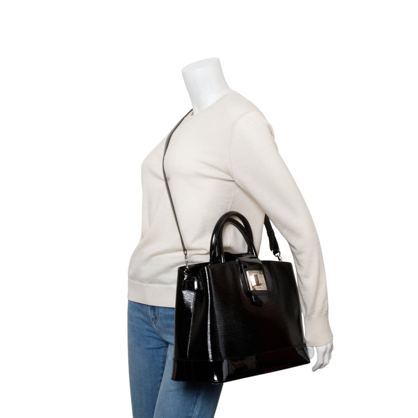 Louis Vuitton Black Electric Epi Leather Mirabeau GM
