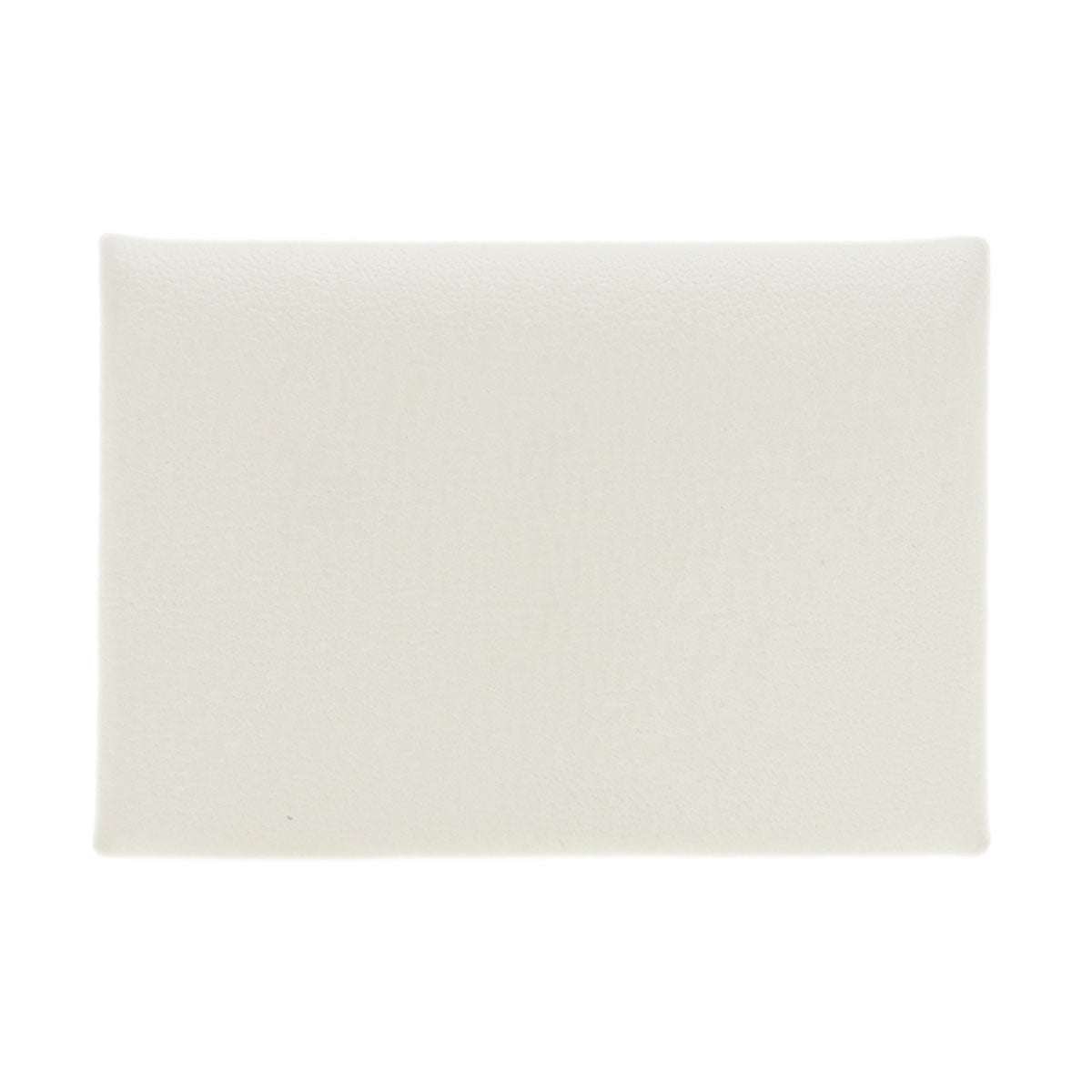 HERMES Card Case Shave white Calvi Duo Chevre Women