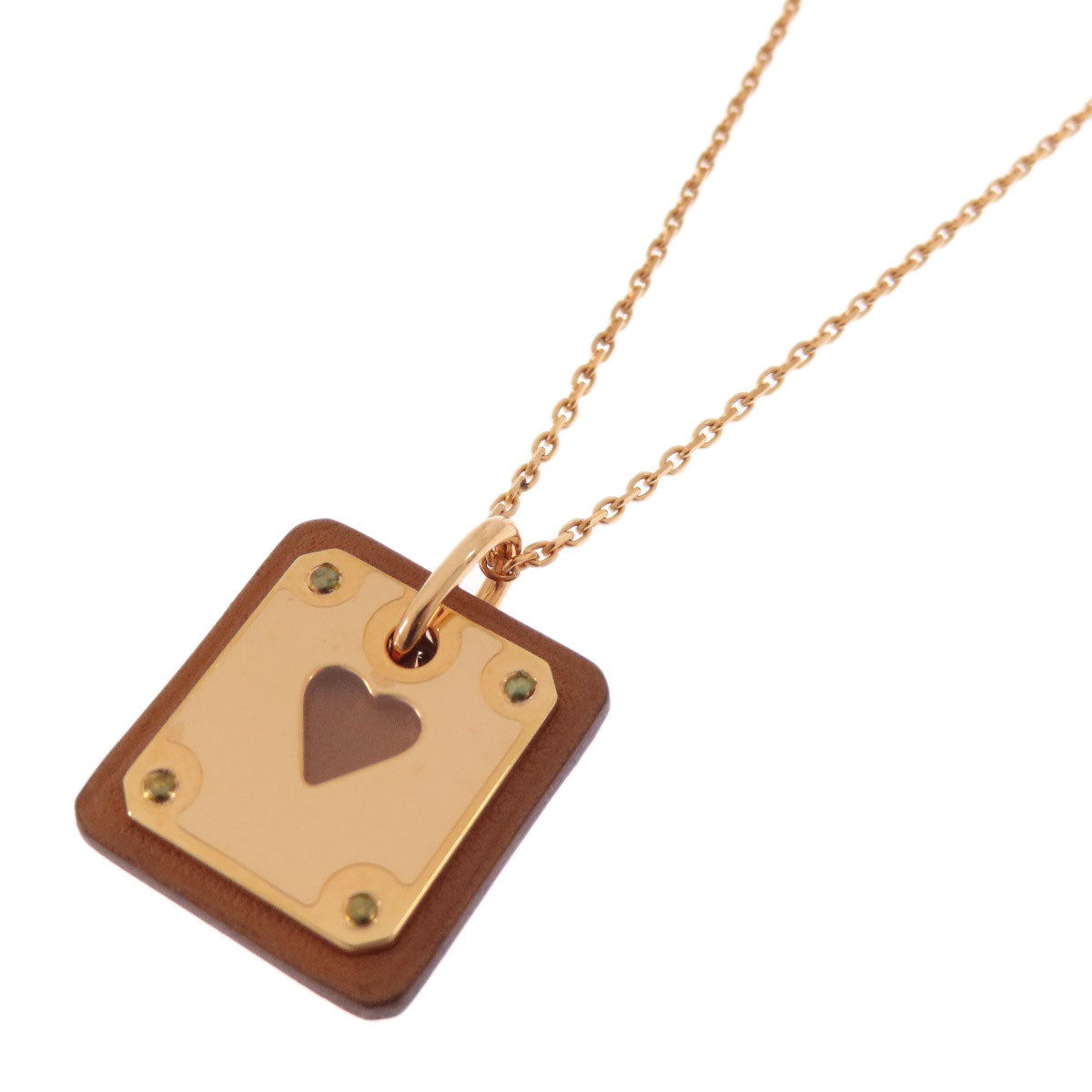 HERMES Necklace Gold Plated, Swift pink As Doucour PM Women