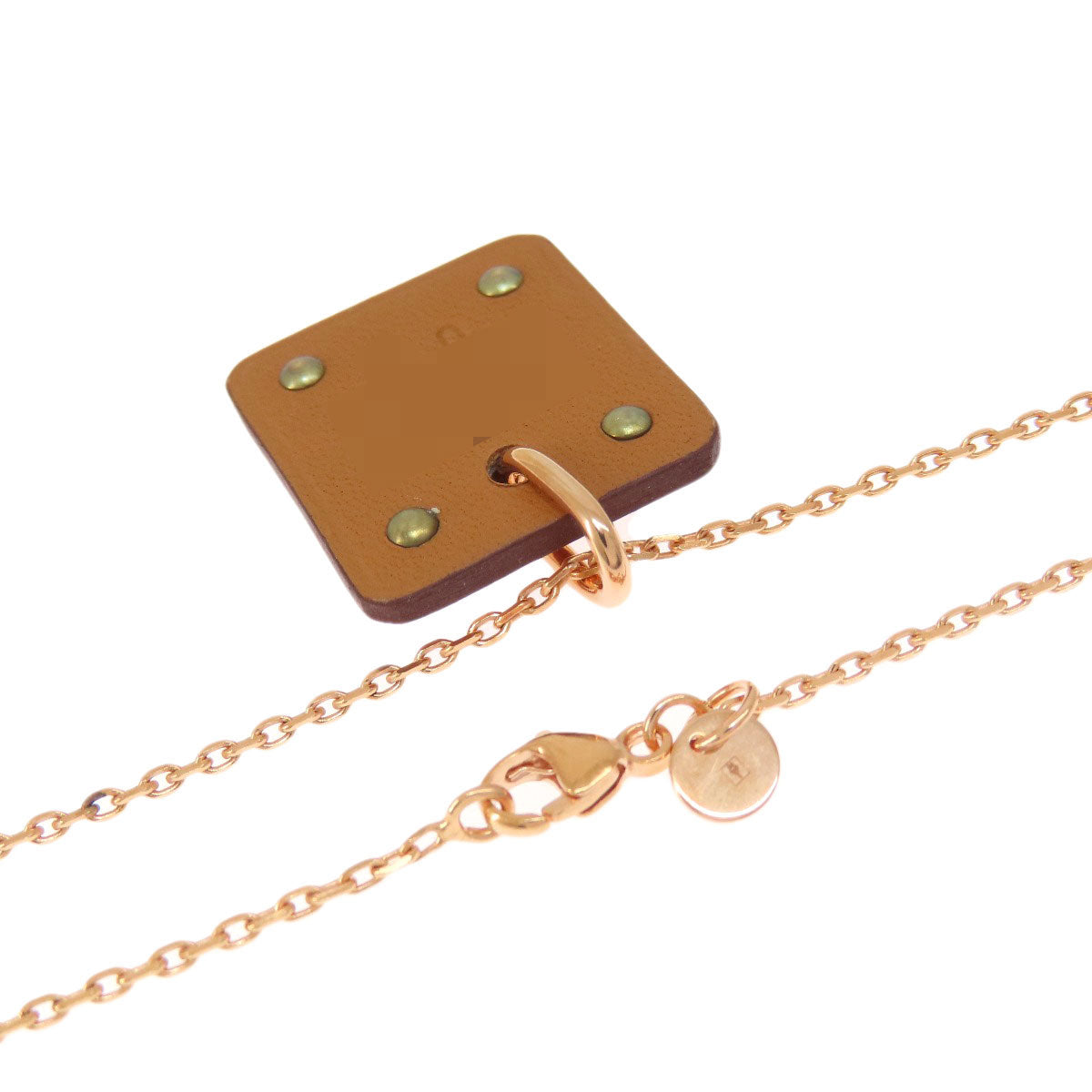 HERMES Necklace Gold Plated, Swift pink As Doucour PM Women