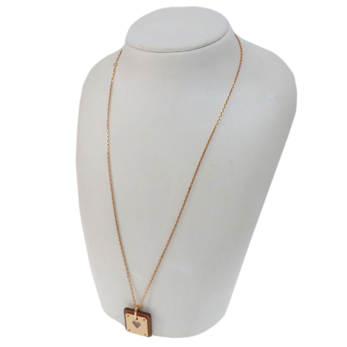 HERMES Necklace Gold Plated, Swift pink As Doucour PM Women