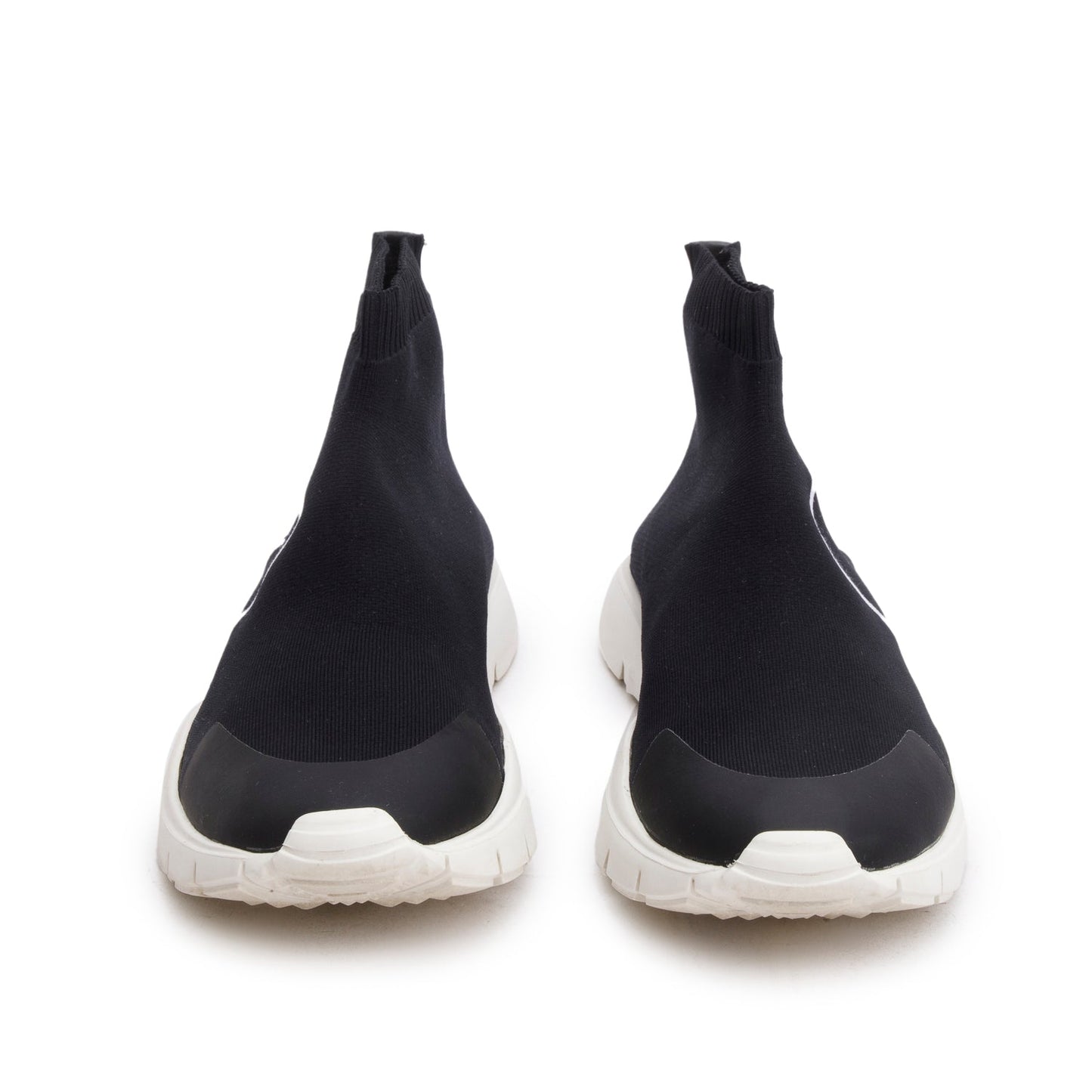 Valentino Black VLogo Embroidered Sock Sneakers, Size 38