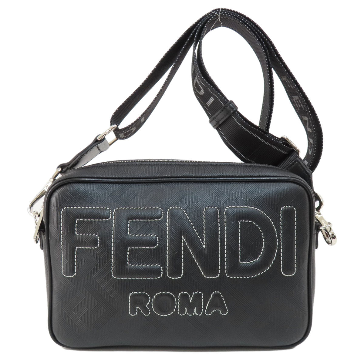 FENDI Shoulder Bag PVC black