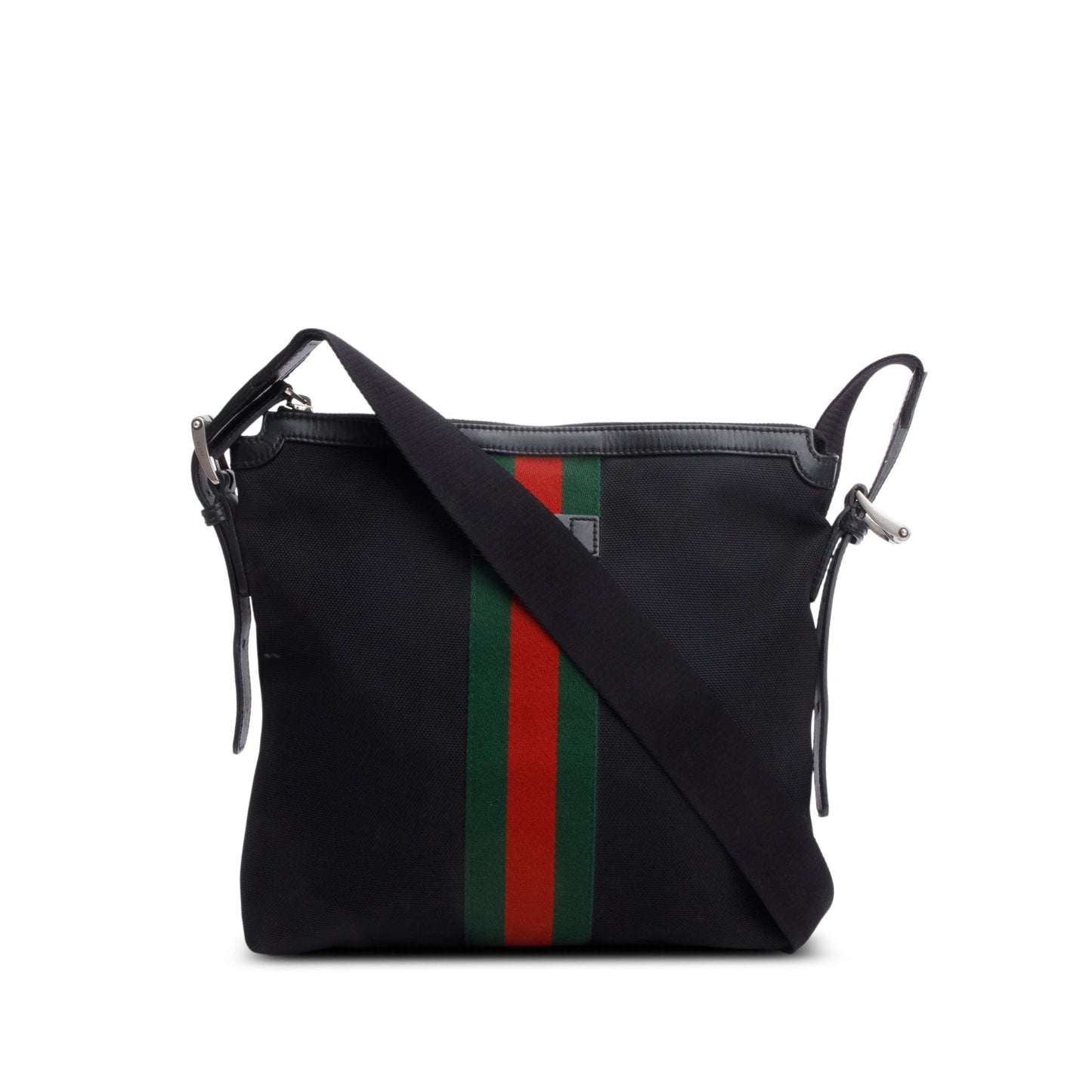 Gucci Black Techno Canvas Web Messenger Bag