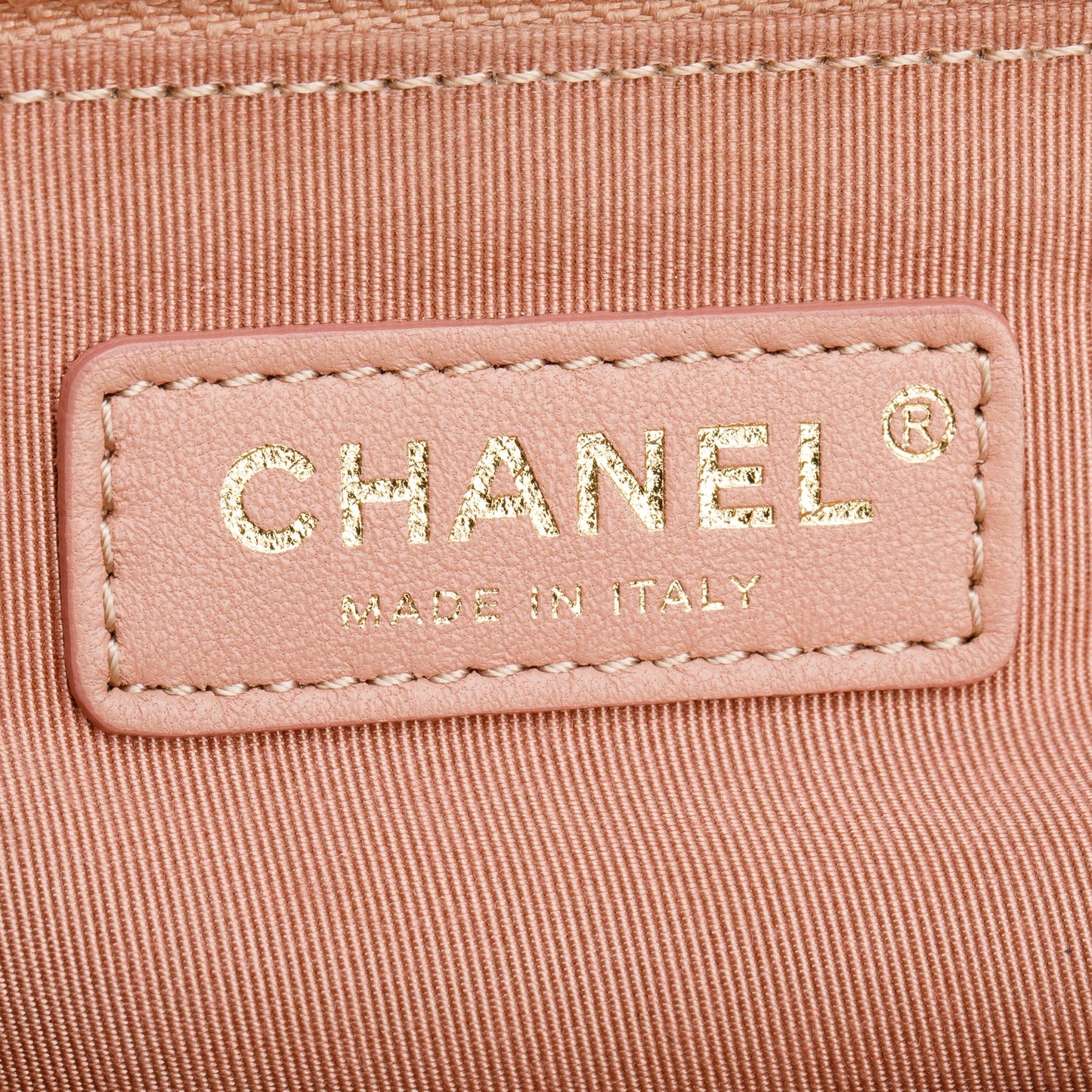 Chanel Taupe Calfskin Quilted Large Label Click Flap Bag