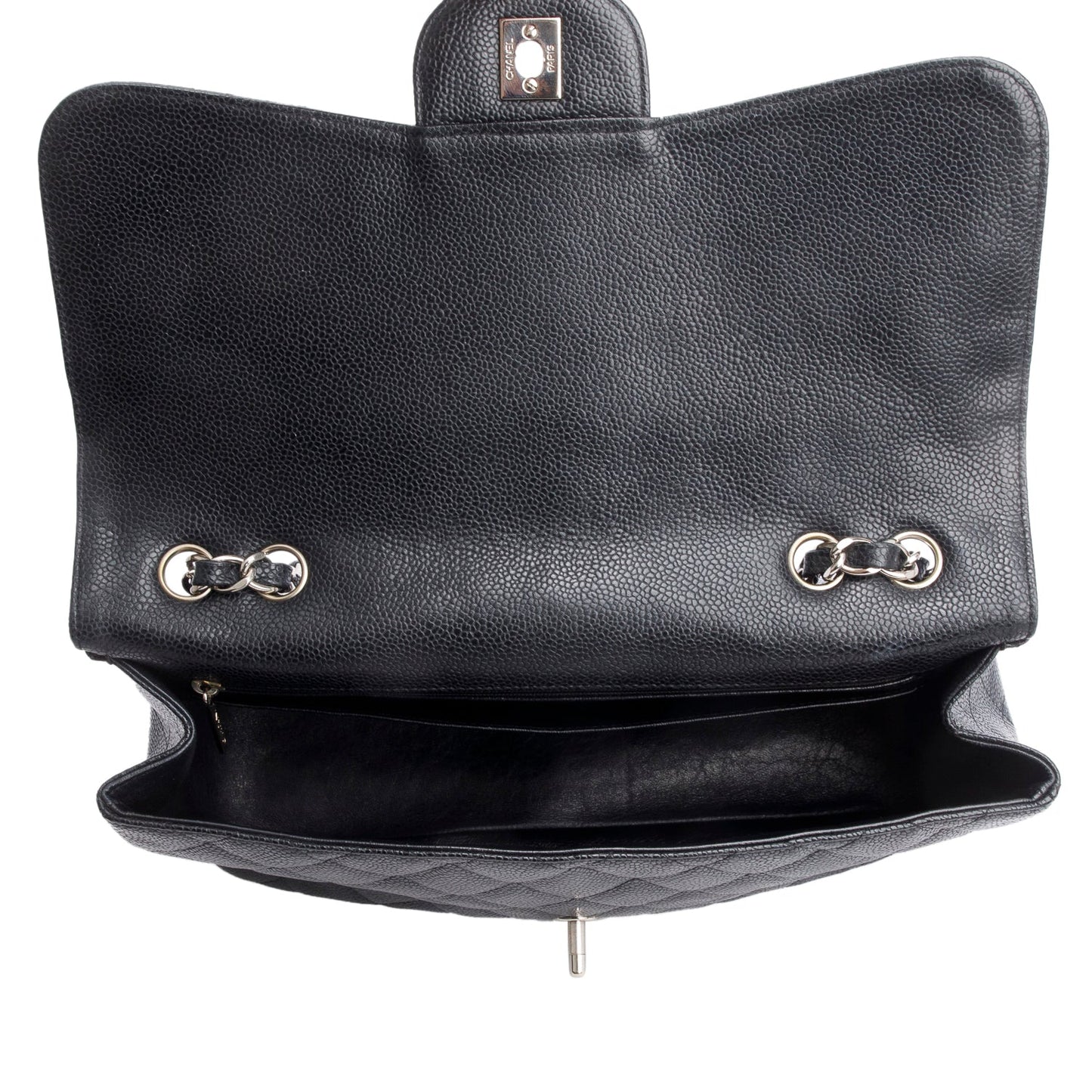 Chanel Black Caviar Jumbo Single Flap Bag