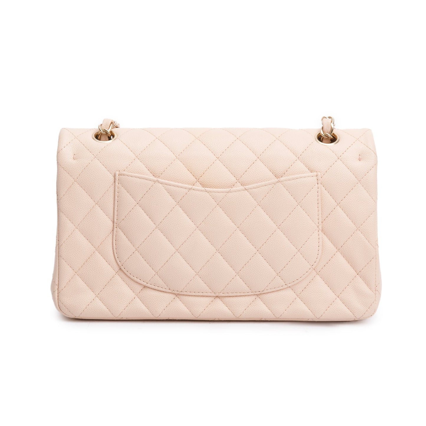 Chanel Beige Caviar Leather Classic Medium Double Flap