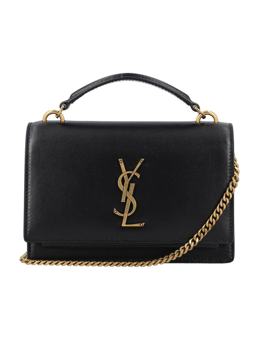 Luxury Saint Laurent Trending 2025 Women's Sunset Leather Bag in Black | 24A533026D422W Color 1000