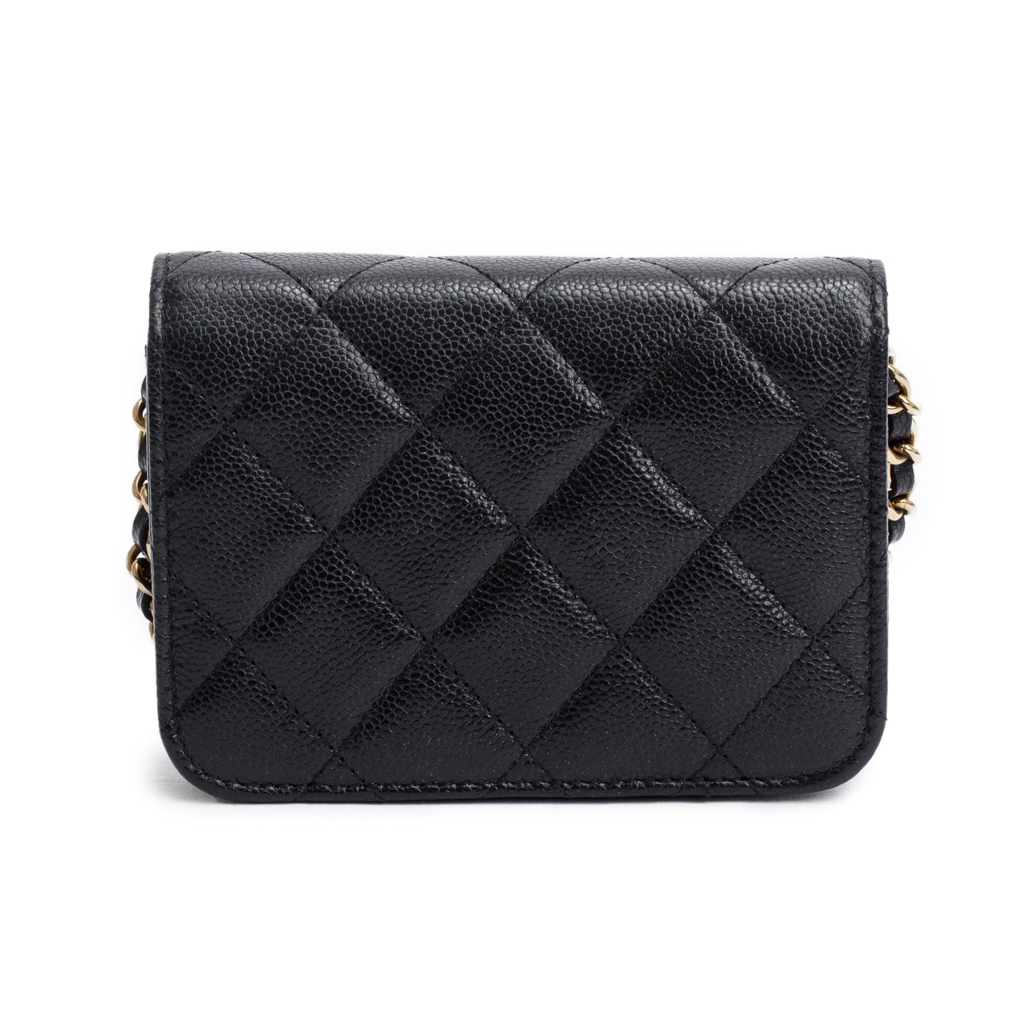 Chanel Black Caviar Quilted Mini Chain Bag