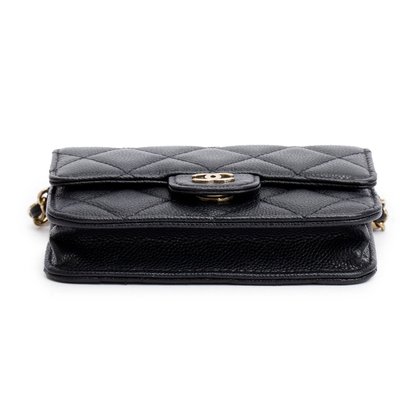 Chanel Black Caviar Quilted Mini Chain Bag