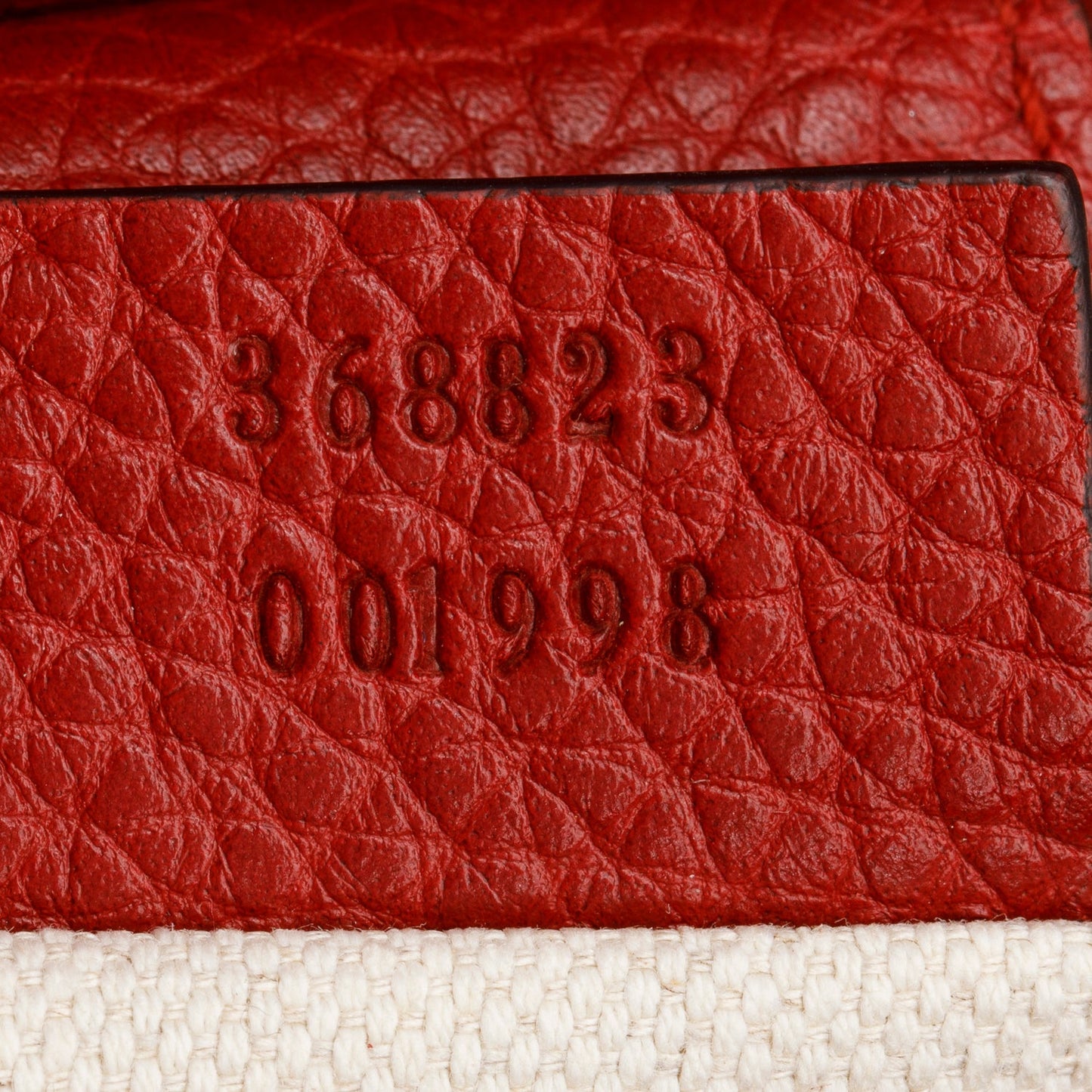 Gucci Red Calfskin Mini Bamboo Shopper Tote