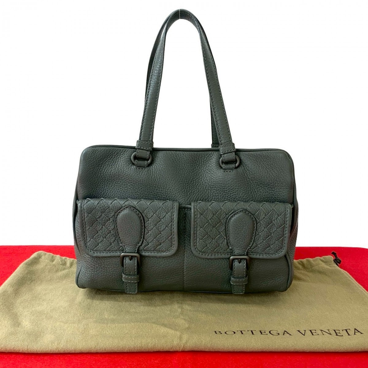 BOTTEGAVENETA Handbag leather gray