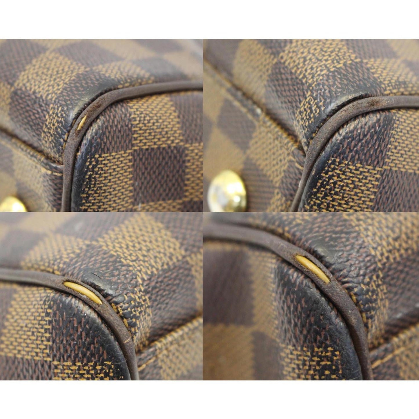 LOUIS VUITTON Trevi PM Damier Ebene Shoulder Bag Brown