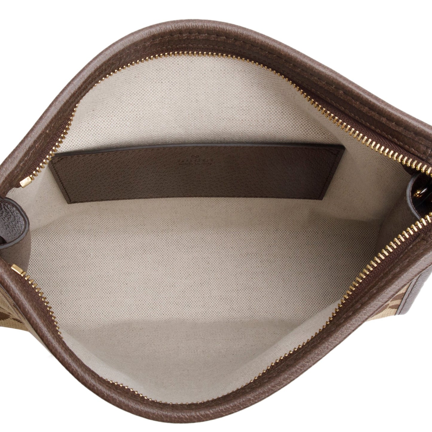 Gucci Brown Monogram Jumbo GG Dollar Calfskin Pouch