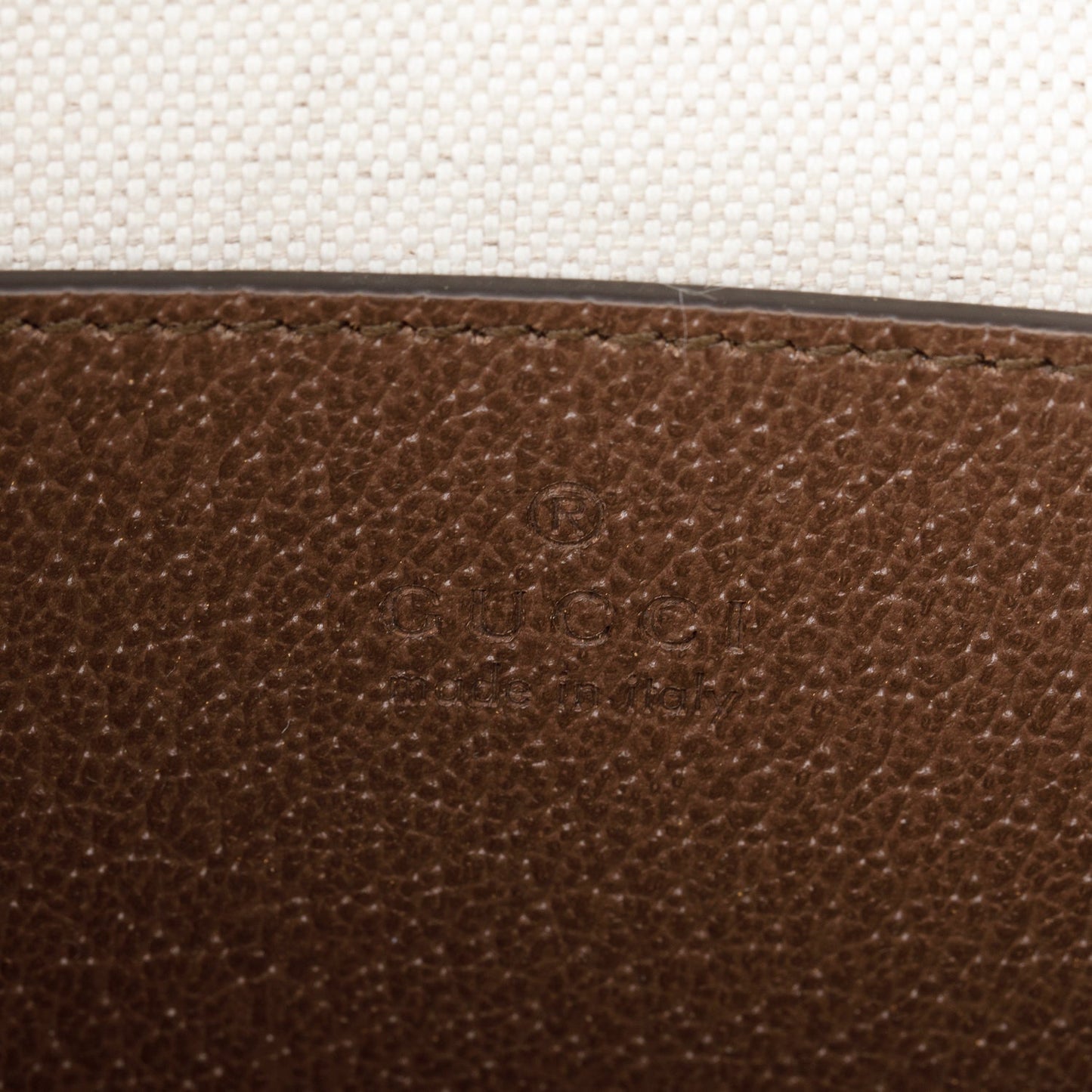 Gucci Brown Monogram Jumbo GG Dollar Calfskin Pouch