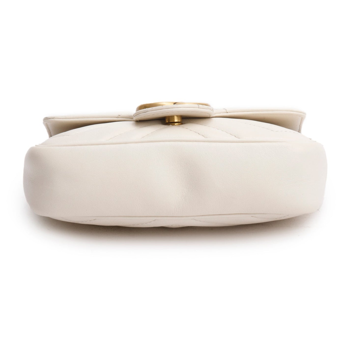 Gucci Cream GG Marmont Matelasse Leather Super Mini Bag