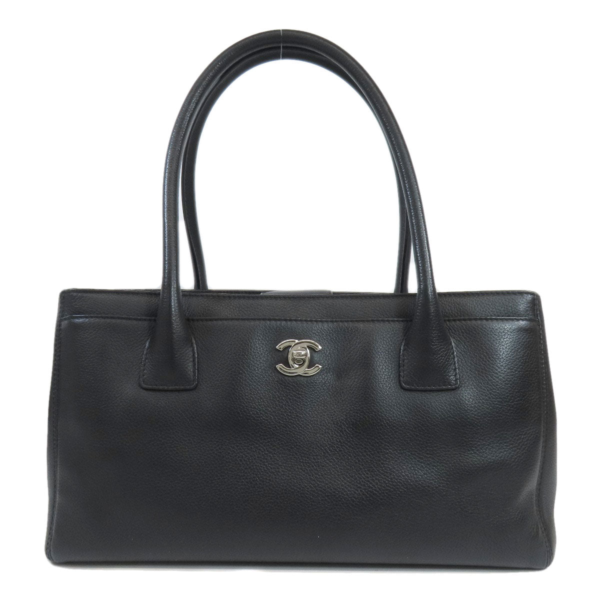 CHANEL Tote Bag Calfskin black Executive Tote SilverMetal
