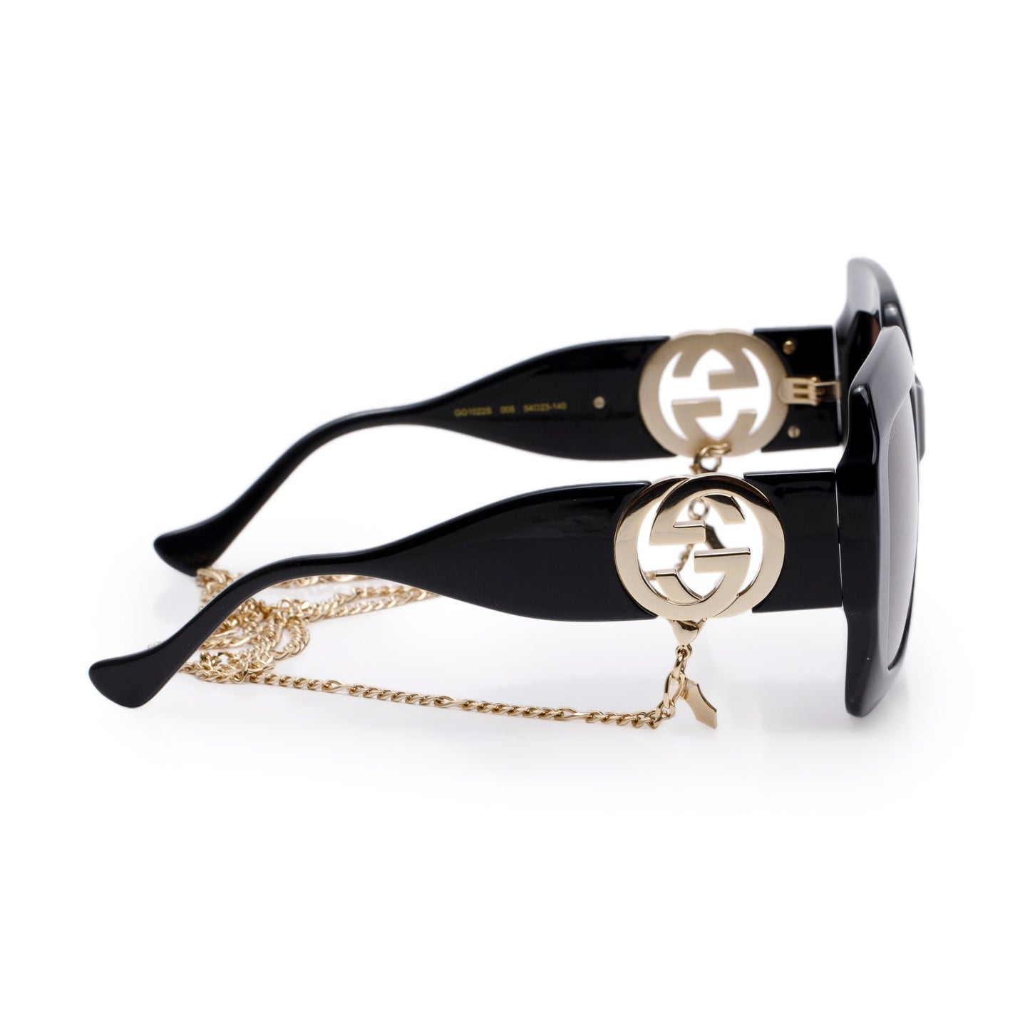 Gucci GG1022S Black Double G Oversized Square Sunglasses