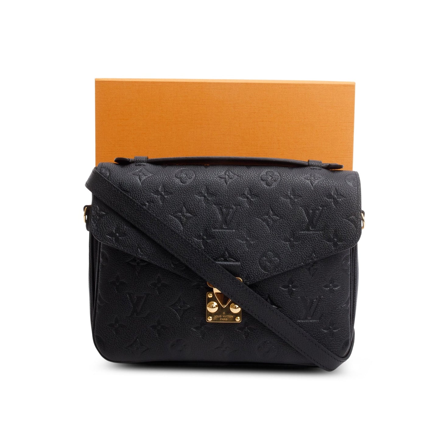 Louis Vuitton Black Monogram Empreinte Leather Pochette Metis