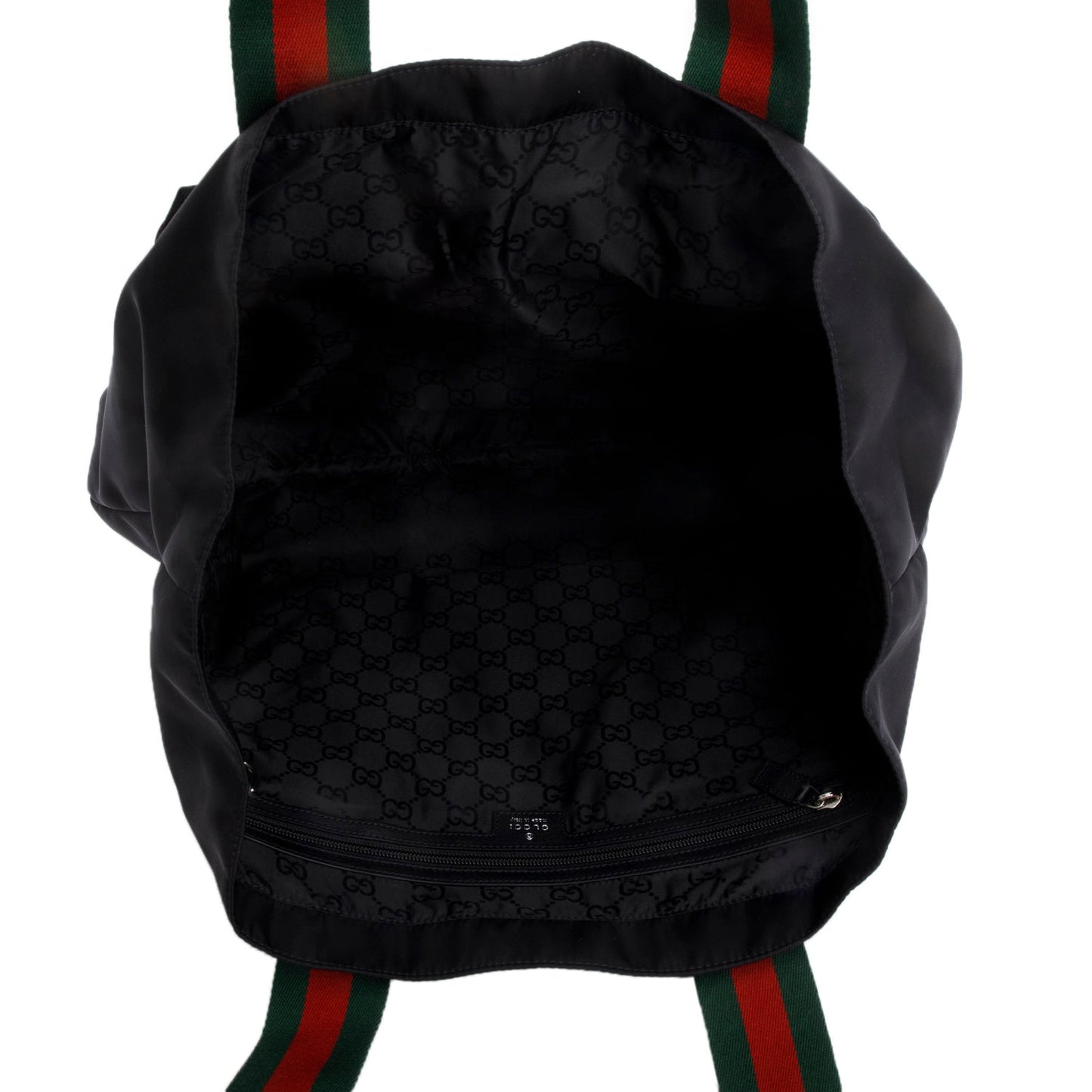 Gucci Black Nylon Web Weekender Bag