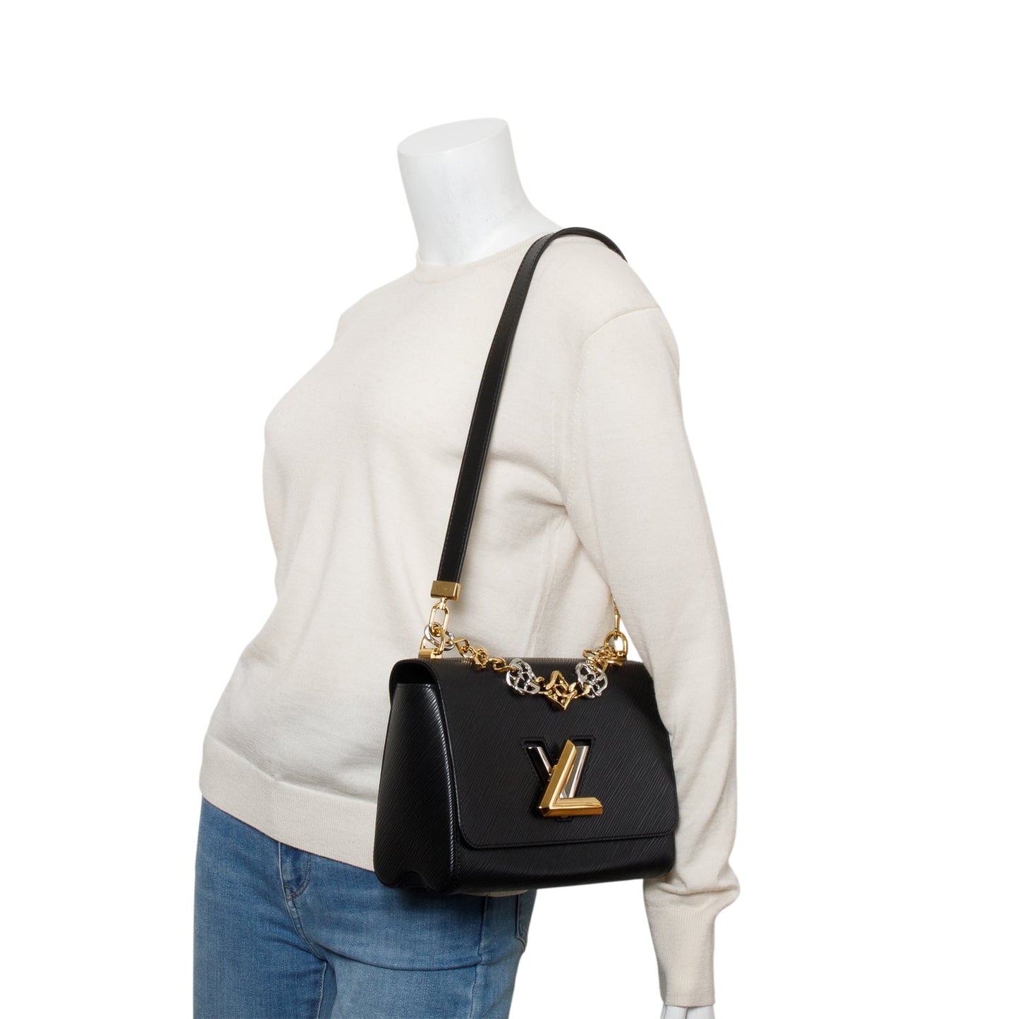 Louis Vuitton Black Epi Leather Twist MM