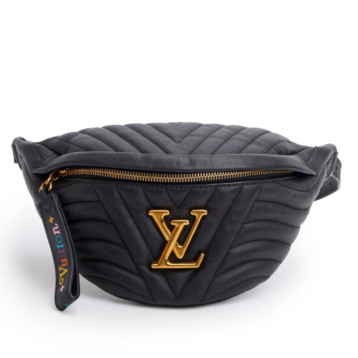 Louis Vuitton Black Cowhide Leather New Wave Belt Bag