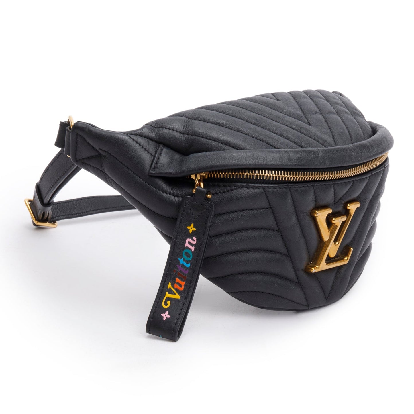 Louis Vuitton Black Cowhide Leather New Wave Belt Bag