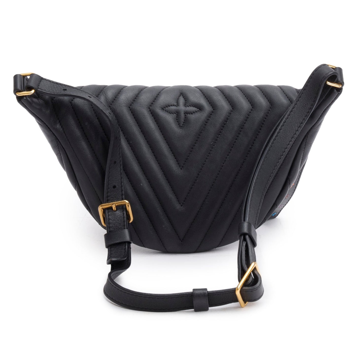 Louis Vuitton Black Cowhide Leather New Wave Belt Bag